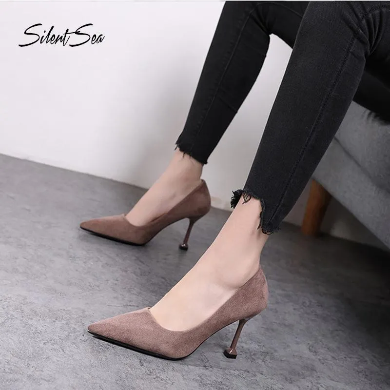 Buty Sukienka Sildea Wysokie obcasy Damskie Pompy Spnieszczane Toe Pump Pump Pump Staleto Ladies Weeding Biuro Kariera Elegancki projekt