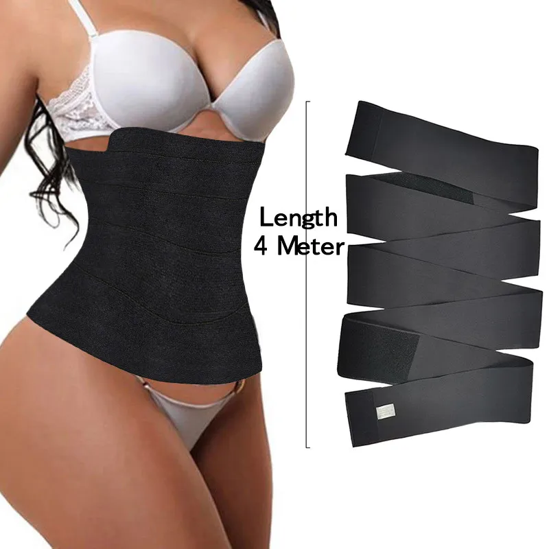Updated Version VS FeelinGirl Waist Trainer for Women Sauna Trimmer Belt  Tummy Wrap 3meter 4meter 5meter 6meter with Opp Bag 100701 10pcs