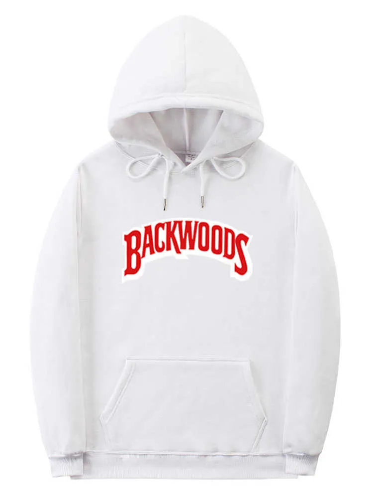 BACKWOODS Streetwear Fleece Hoodie And Sweatshirt Set For