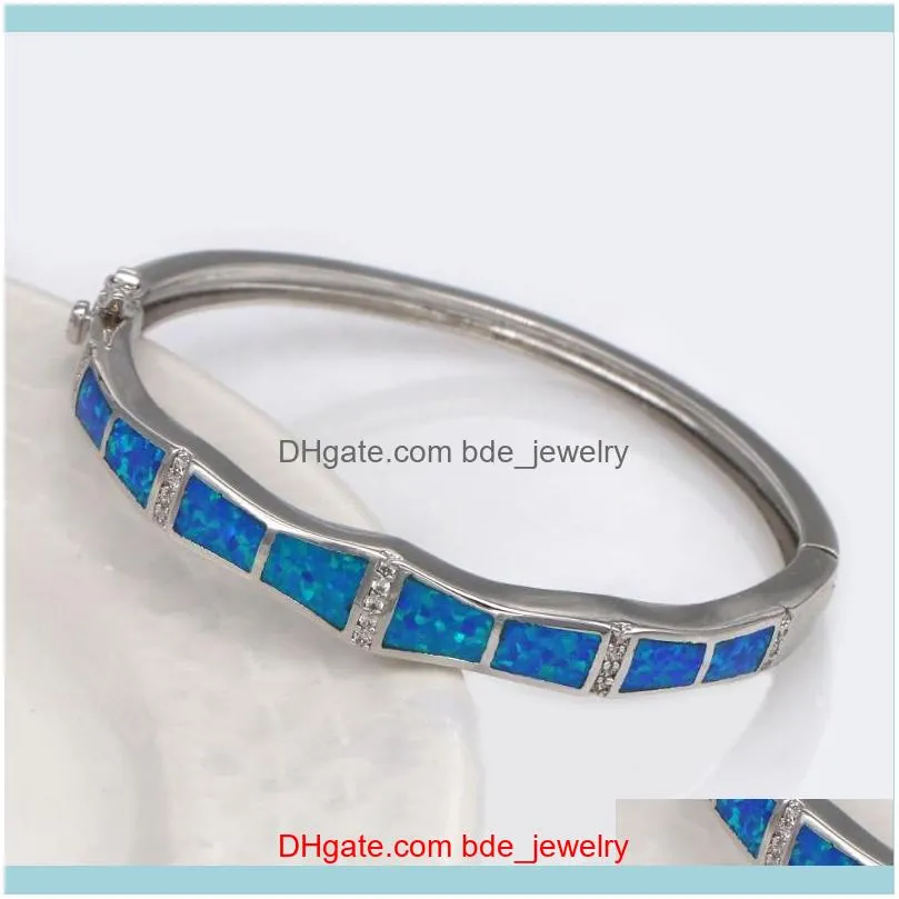 Charm Bracelets JZB0216 2021 Design Fire Opal Bangles Jewelry For Women Pulseiras Lovers Gift Pulseras