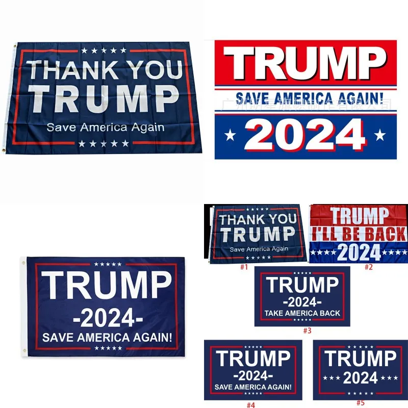 Trump 2024 Fashion USA President Election Flags Printing Take America Back Campaign For Presidential US Polyester 90 150cm Banners 14ln B3