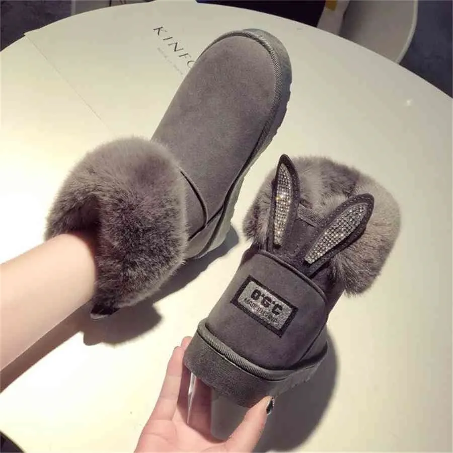 Femmes bottes d'hiver dames femme marque mode mocassins décontracté en cuir concepteur de luxe cheville fourrure bottes chaussures femme bottes de neige whqfc wenshet