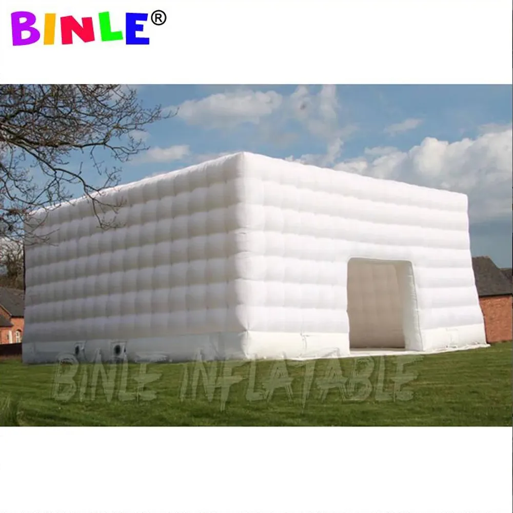 Carpa de cubo inflable blanca de 10m x 10m con burbujas, marquesina cúbica para eventos, fiesta, boda, casa cuadrada promocional para exposición