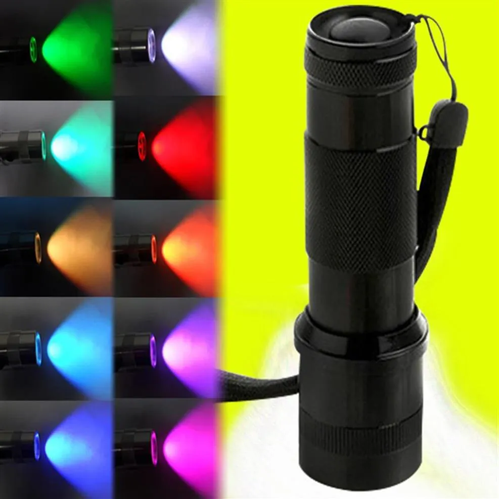 Renk Değiştirme Gadget RGB LED Torch 3 W Alüminyum Alaşım Edison Çok Renkli Gökkuşağı Torch Aile Partisi için Tatil2956325i