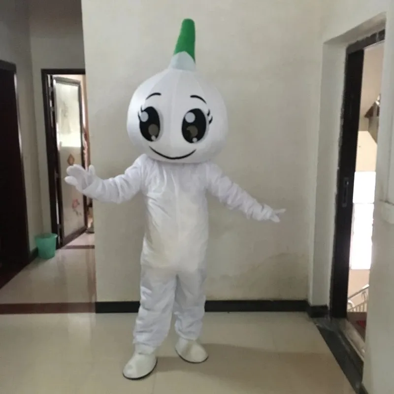 Costume de mascotte d'ail d'Halloween de haute qualité personnaliser le personnage de thème d'anime de dessin animé taille adulte déguisement de carnaval de noël