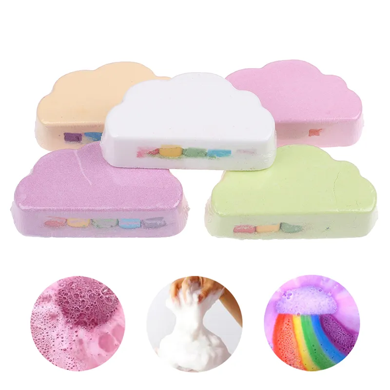 Rainbow Soap Cloud Sól do kąpieli Nawilżanie Złuszczanie Multicolor do kąpieli dla niemowląt skóry bomb bąbelek Cleaning