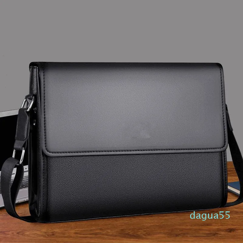 Créateur de mode de luxe Simple mode affaires hommes porte-documents sac en cuir pochette d'ordinateur décontracté homme sac