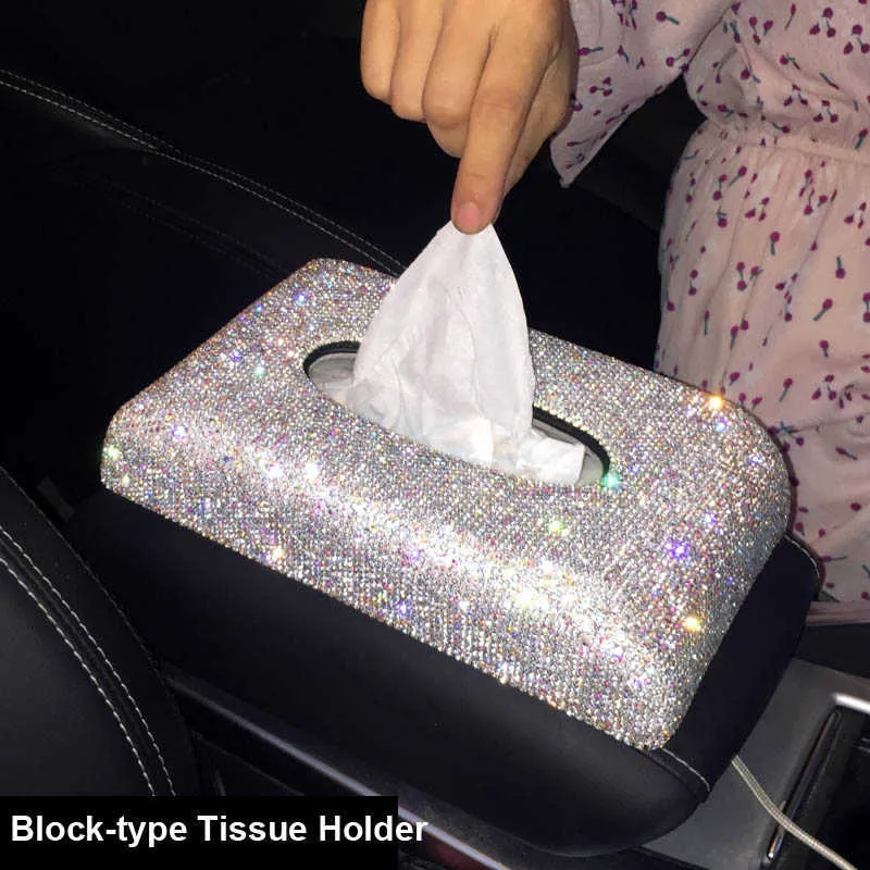 Luxury-Crystal-Rhinestone-Car-Tissue-Paper-Box-Auto-Interior-Decoration-Diamond-Tissue-Holder-Storage-Case-Bling-8