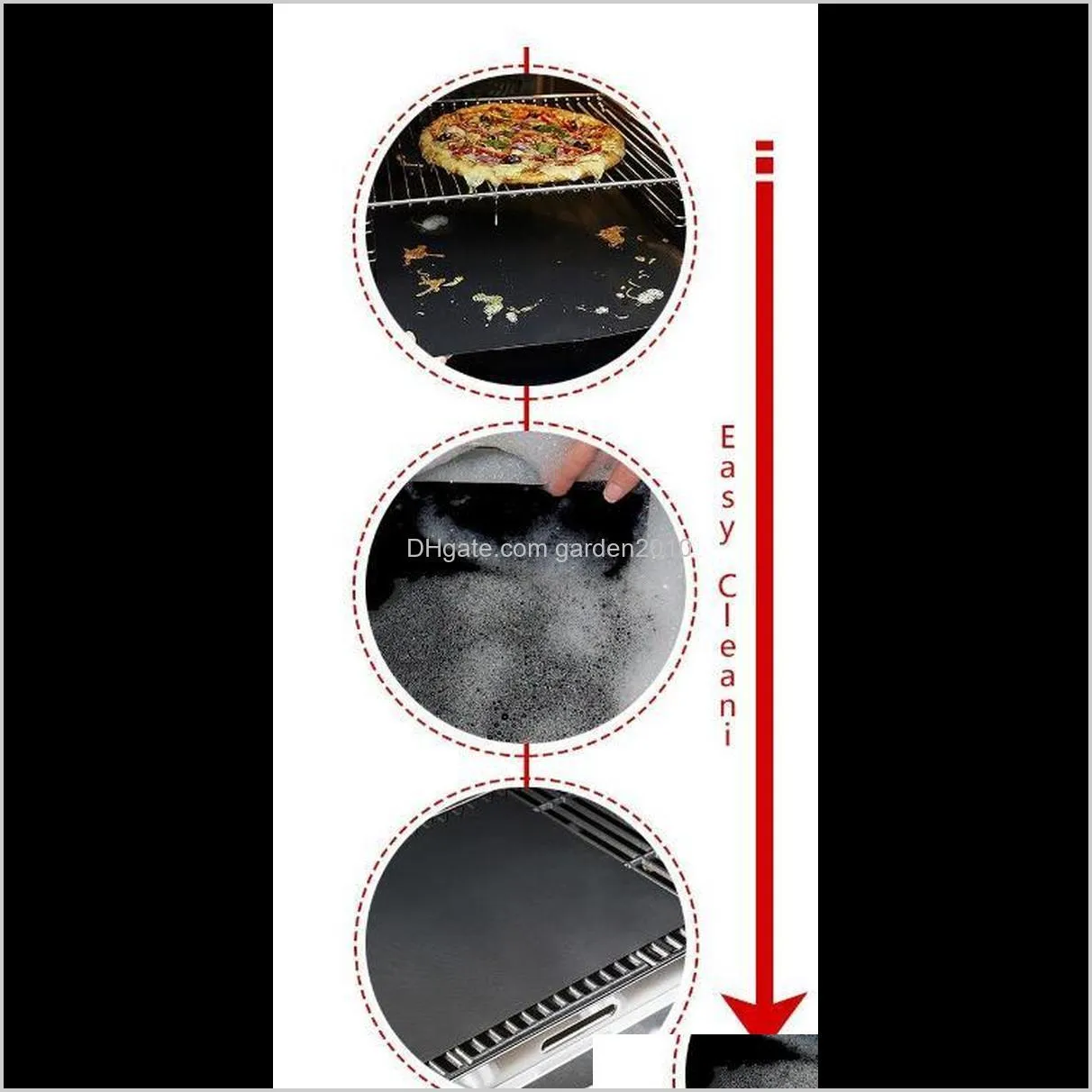 barbecue grilling liner bbq copper grill mat portable and reusable make easy 33*40cm black oven mats