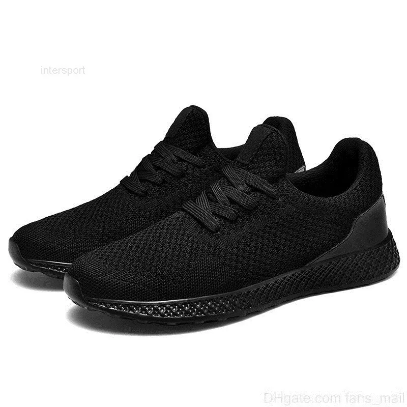 Quality mouche maille haute respirant adulte homme de sport chaussures de sport noir blanc gris gris adulte baskets formateurs