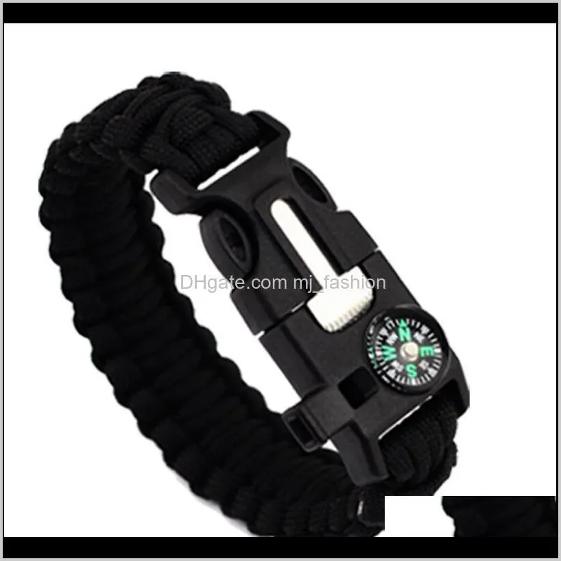 mens and womens outdoor sports camping bracelet important keep safe high quality paracord bracelets with compass 1505
