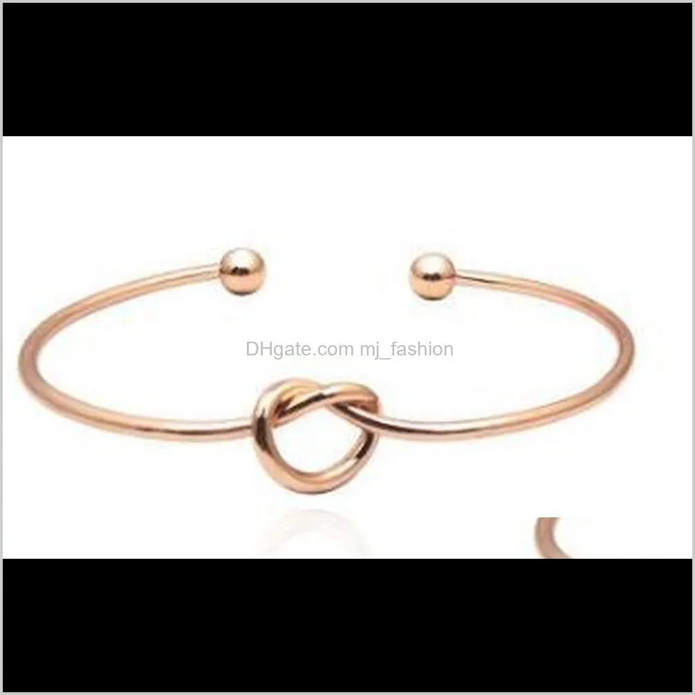 Bangle Bracelets Jewelryeurope And The United States Jewelry Simple Wind Bracelet Personalized Knot 1458 Drop Delivery 2021 Fpvim
