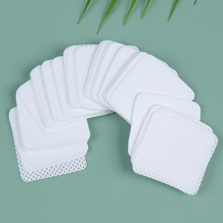 300 stks / pak Lintvrije Papier Katoen Wipes Wimper Lijm Remover Way Clean Cotton Sheet Nails Art Cleaner Pads