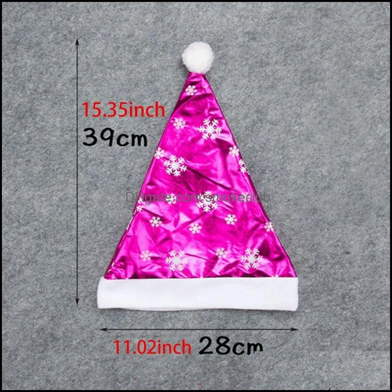 Christmas hat bright and lovely Santa hat red bright fine cloth Christmas gifts Christmas party decorations