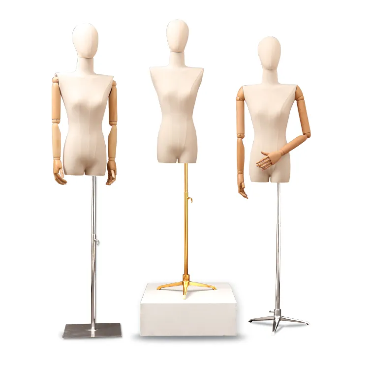 Platt axel mannequin clavicle liten bröstkorg kvinnlig halv kropp modell