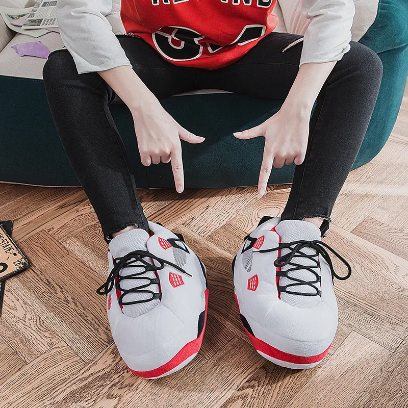 Unisex Kış Sıcak Terlik Sevimli Ev Terlik Bir Boyutu Sneakers Ev Kat Pamuk Ayakkabı AB Peluş Kaydırıcılar