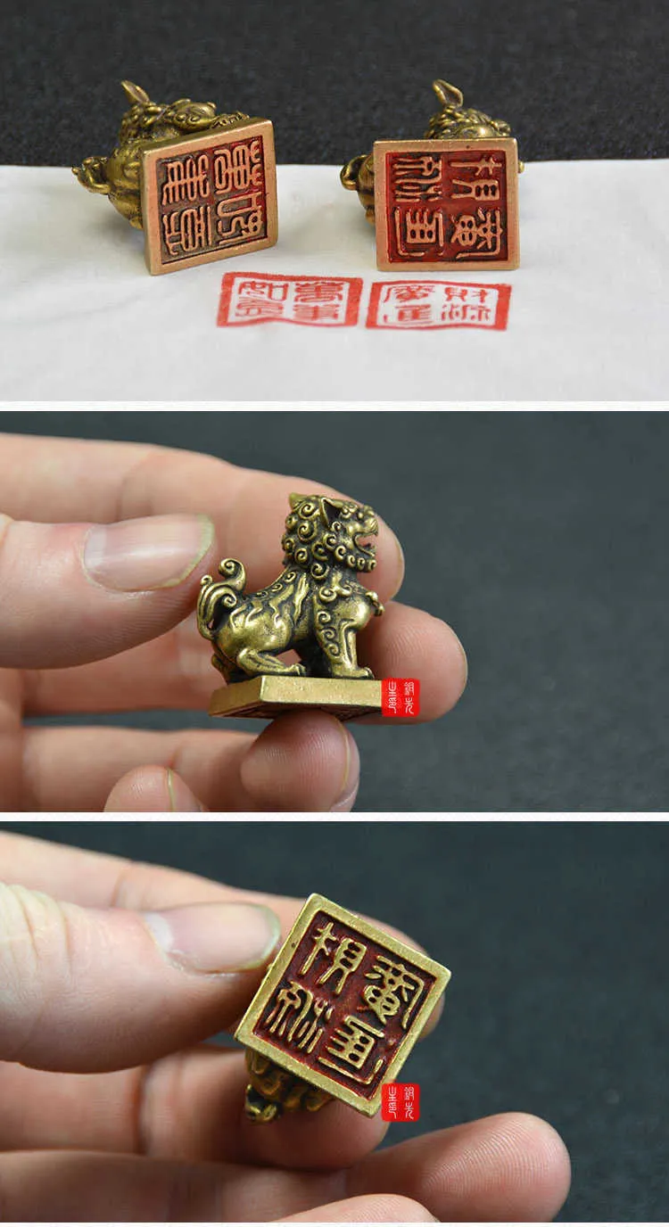 lion seal ornaments brass (6)