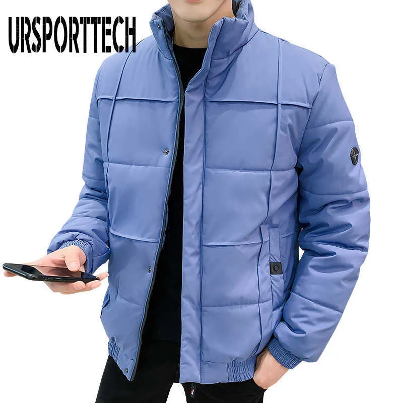 Kış Ceket Erkekler Parka Kalın Sıcak Büyük Cepler Kışlık Mont Erkekler Weolderbreaker Dış Giyim Ceketler Ceket Adam Moda Giyim 210528