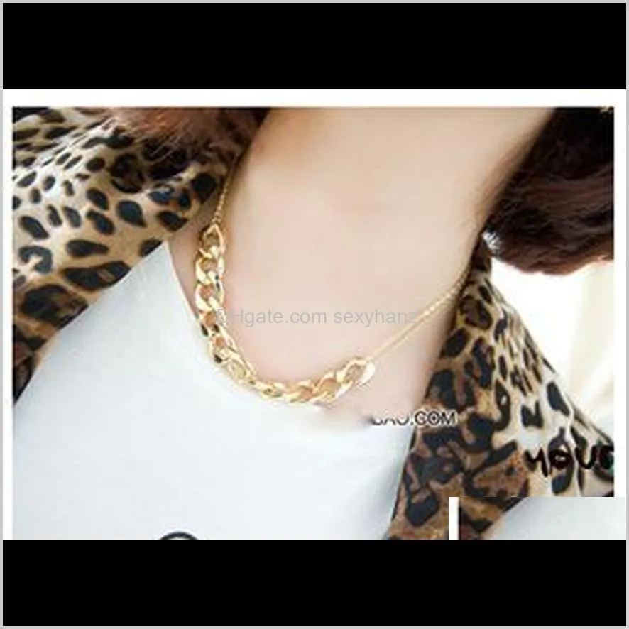 new 2014 vintage 18k gold plated cheap chunky choker chain neon bib statement necklaces & pendants fashion jewelry for women s6196