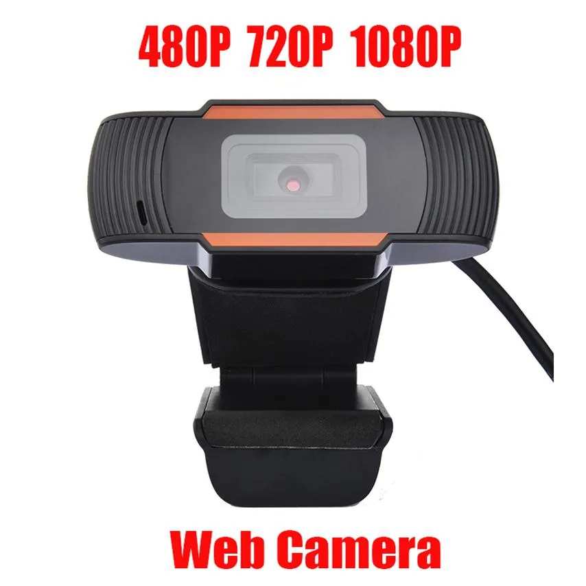 HD Web Kamerası Web Kamera 30FPS 480 P / 720 P / 1080 P PC Kamera Dahili Ses emici Mikrofon USB 2.0 Video Rekor Bilgisayar için PCA06 için