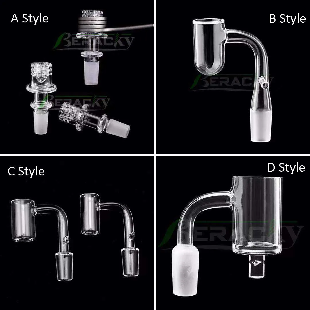 Beracky 4 Styles Smoking Quartz Enail Banger 20mm 24mm 25mmOD Female Male E Nails For Coil Heater Glass Water Bongs Dab Rigs Pipes