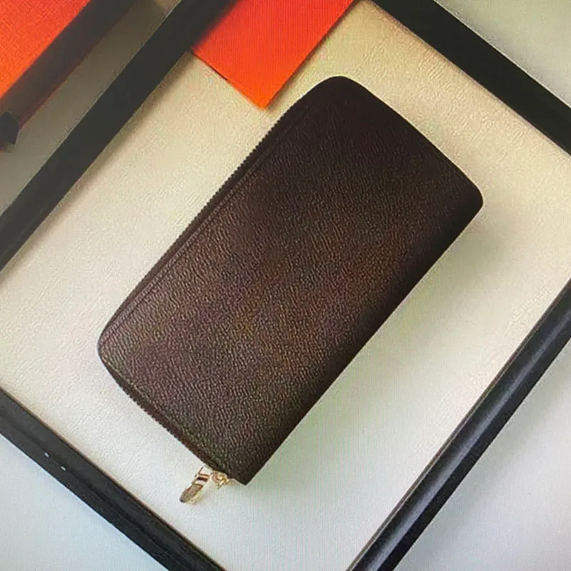 M61723 fashion woman short wallet Long double zipper wallets classic luxury designers Men leather clutch card holder coin purse wi299g