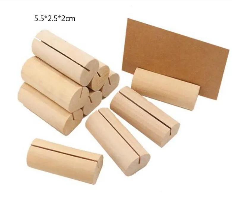 Party Wood Cards Holder Name Place Card Menu Holders Number Clip Stand Desk Accessories Wedding Decoration SN2567