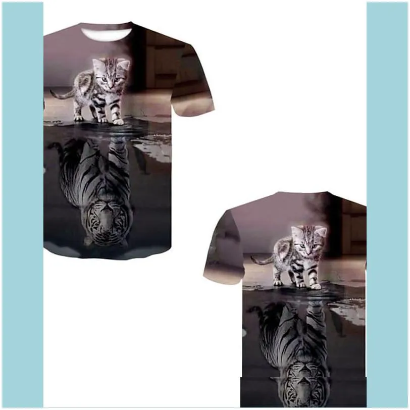 2021 Cat Men Graphic T-Shirts Summer 3D Print Casual Streetwear Cosplay Costume T Shirt Fashion Harajuku Top Tees Unisex Clothing