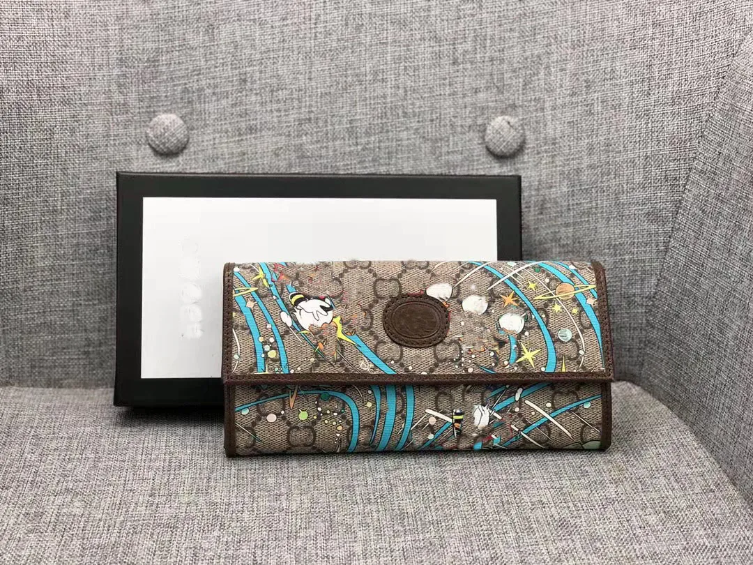 Designer designad av högkvalitativ plånbok kort lång korthållare 301o