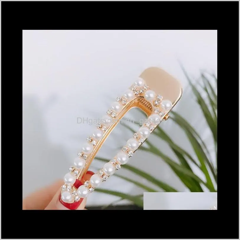 ins crystal rhinestone hair clips lady wedding party bling bling hair pins fashion girl barrettes woman hair jewelry wholesale epacket