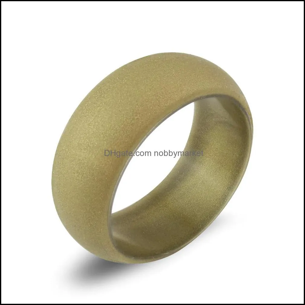 Wholesale Silicone Wedding Rings Women Men Hypoallergenic O-ring Band Comfortable Lightweigh Ring for Couple Fashion Design Jewelry in