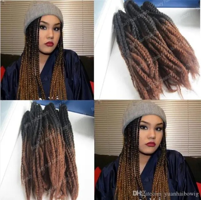 8 confezioni Full Head Wearing Marley Braids Estensioni di capelli sintetici per consegna espressa gratuita afroamericana