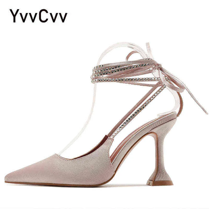 chaussures de mari e lani res crois es escarpins talons hauts pointus avec strass sandales la mo chaussures soier e 220303
