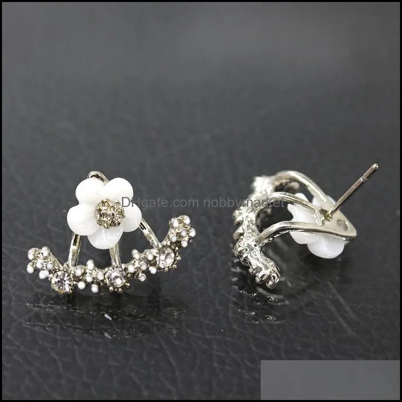 Korean women Anti allergic stud earrings Gold Silver Rose Gold daisy flower Ear nai earring For Ladies Fashion Jewelry Gift