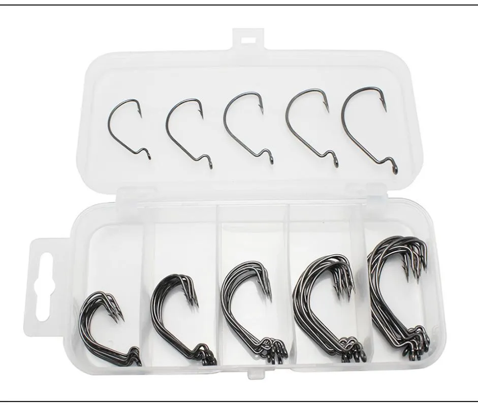 Box High Carbon Steel Micro Fishing Hooks With Super Lock Soft