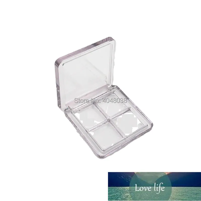 Förpackning Flaskor Ögonskugga Palette Square 4 Grids Transparent Refillerbar Kosmetisk behållare DIY Läppstift Tomt