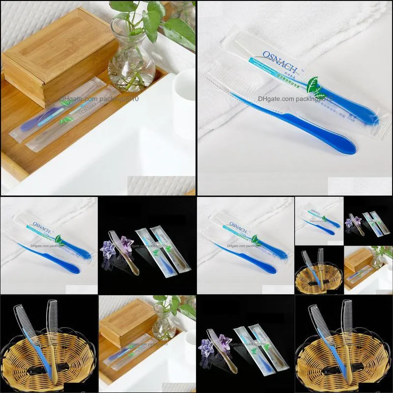 100%New Tourism Hotel Supplies Colorful Disposable Comb with Carry-on Independent packagin Hotel or Family Traveling Amenities
