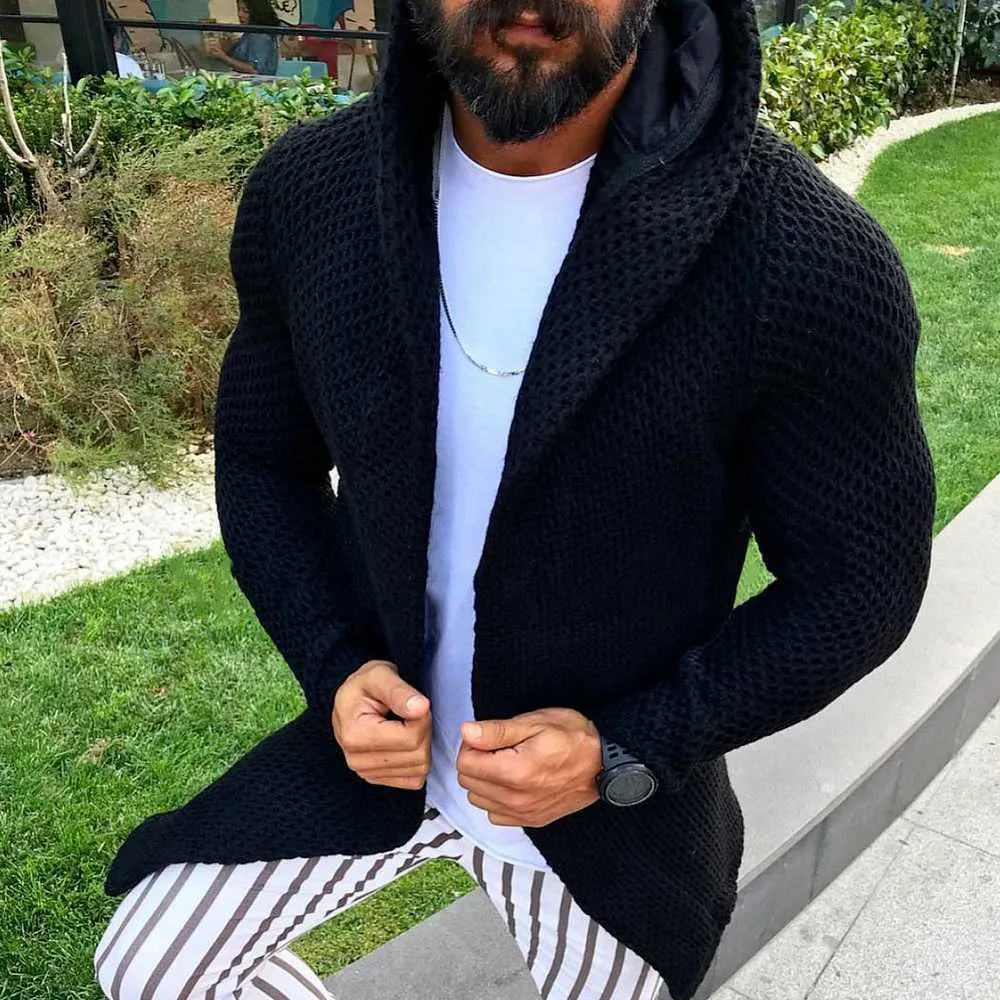 Mens Micro Puff Hoody Cardigan Sweater Warm Knitted Casual Coat For Autumn Winter Fashionable Clothing Y0907 From Mengqiqi02 16.78 DHgate.Com