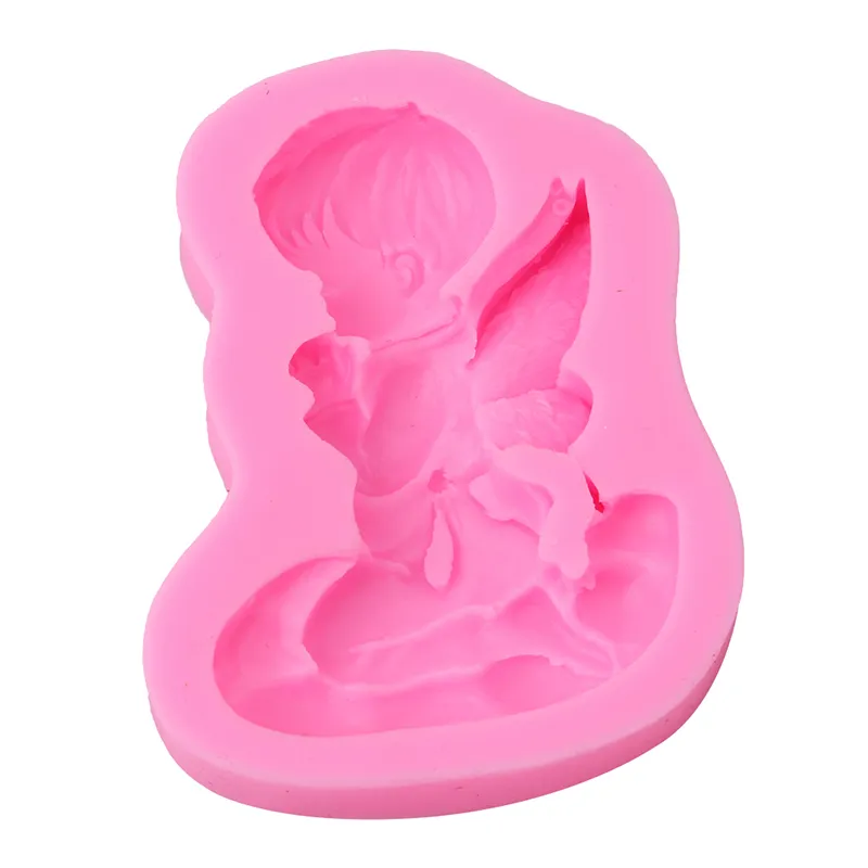 3D mignon ange bébé forme Silicone moule bricolage savon Fondant gâteau chocolat gâteau décoration outils cuisine pâtisserie cuisson accessoires