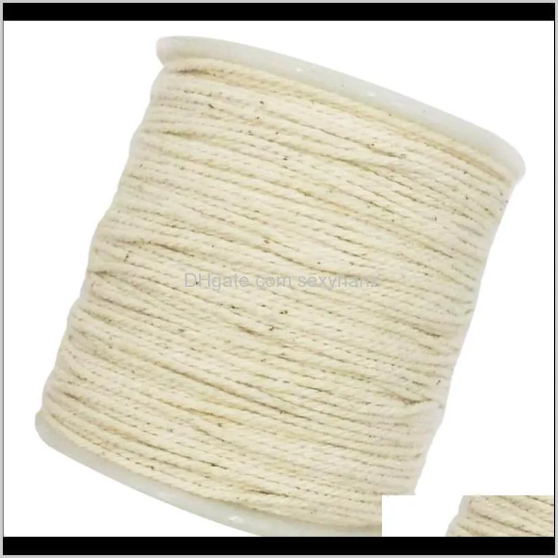 100 meters 1mm rustic cotton rope braided twisted cord twine craft diy art craft accessories for home decoration white