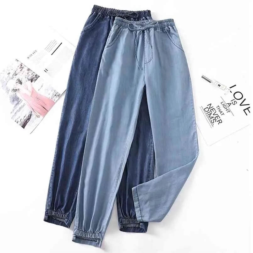 Loose size High Waist Women'S Trousers Denim Streetwear Jeans Vintage Girls Woman Pants Wide Leg Femme Pantalon 210809