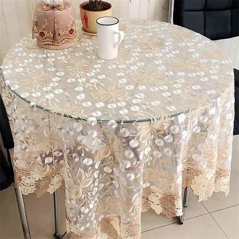 Mantel De Encaje Con Bordado, Para Hoteles, Mesa De Centro, Decoración