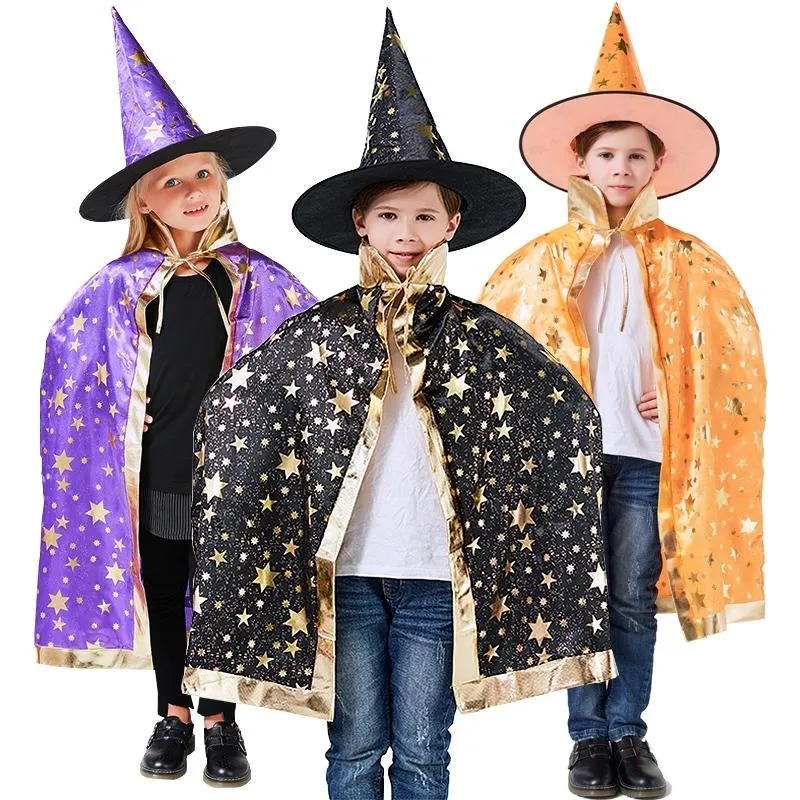 Costume de sorcier habillé pour les enfants
