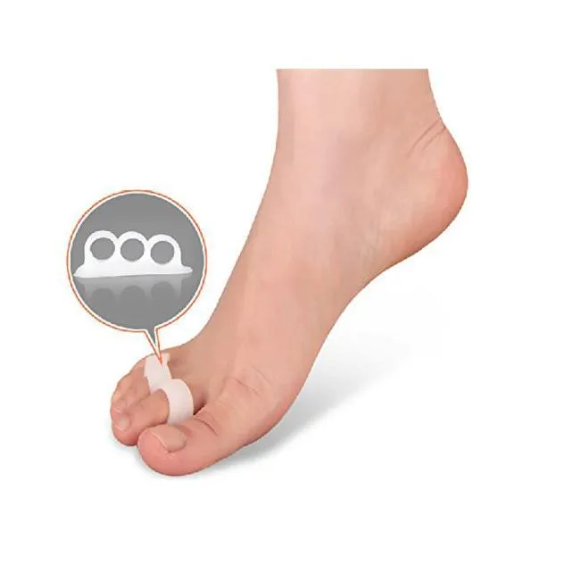 1 Par Gel Toe Separators Sträckare Justering Överlappande Toes Orthotics Hammer Ortopediska Kudde Feet Care Shoes Insoles T2I52834