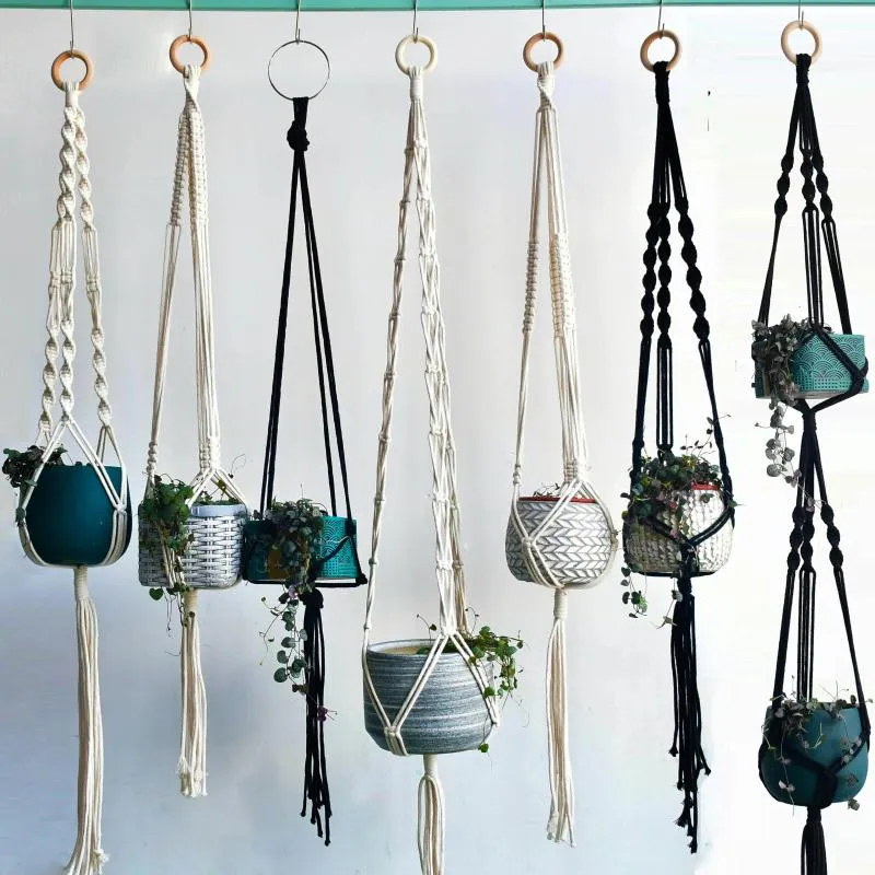 Planters & Pots Arrival 100% Handmade Macrame Plant Hanger Pot Holder Hanging For Home Garden