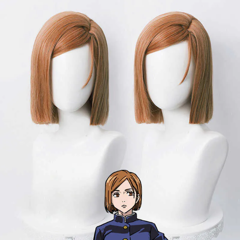 Anime Jujutsu Kaisen Cosplay Wig Gojo Satoru Yuji Itadori Kugisaki Nobara Toge Inumaki Free Cap Synthetic Party Props Y0913