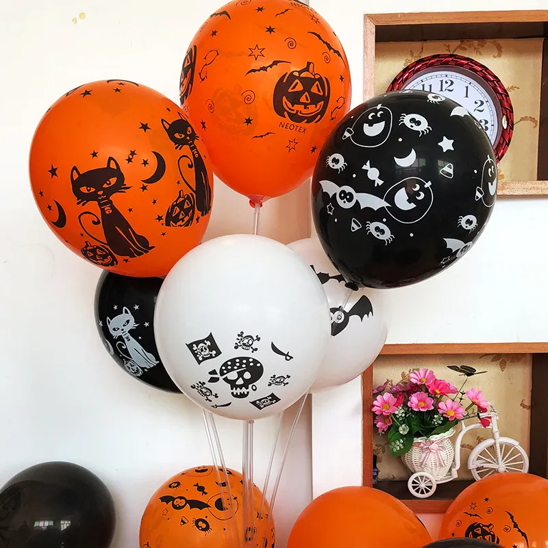 Halloween Dekorativ Ballong Party Supplies Ghost Festival Party dekorerar 12 tum 2.8g förtjockade latexballonger