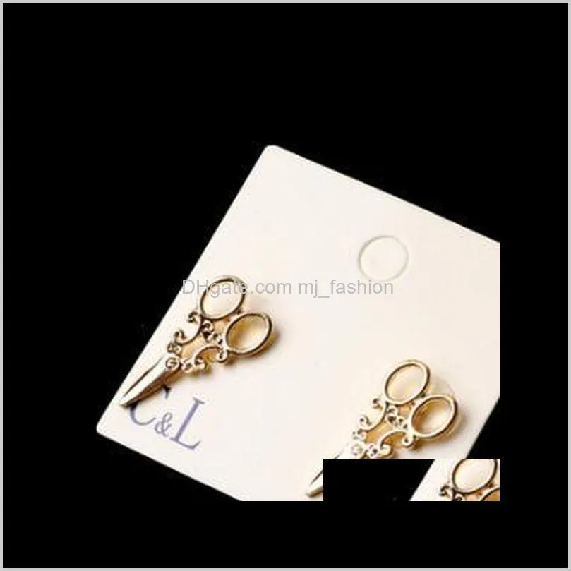 personality scissors earrings stud fshears earring clippers earring stud fashion jewelry for women shipping wholesale ps1885