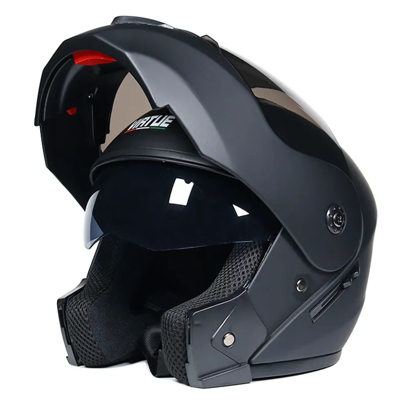 CASCO MOTOオートバイダブルバイザーヘルメット女性がフリップアップバイクマンSフルフェイスナイト