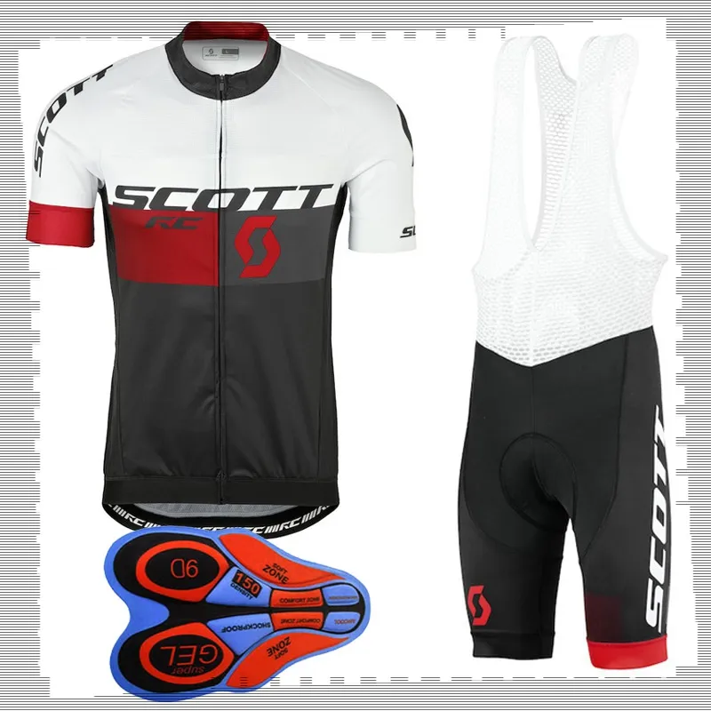 SCOTT Team Cycling Kurzarmtrikot (Trägerhose) Shorts-Sets Herren Sommer Atmungsaktive Rennradbekleidung MTB Fahrrad Outfits Sportuniform Y21041488